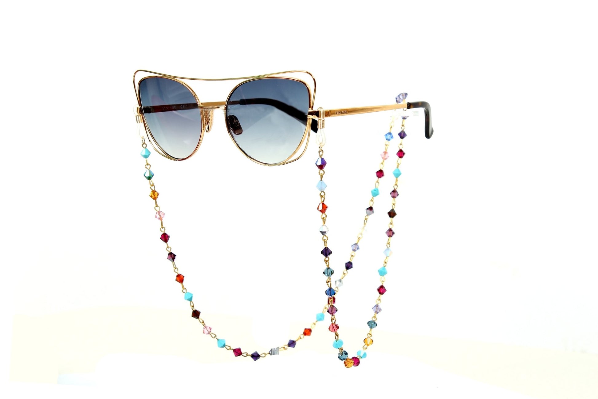 Artisan Sunglasses & Eyewear Chain with Premium Crystals - Gio Mia by Feray
