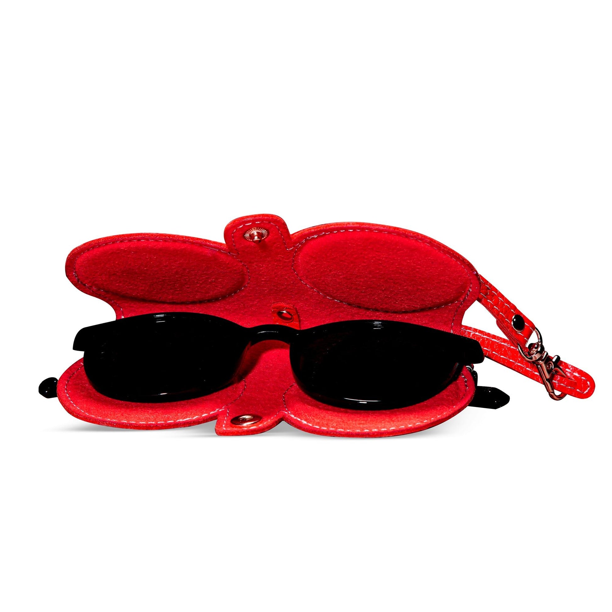 Genuine Leatherr Eyewear Case Red - Gio Mia by Feray