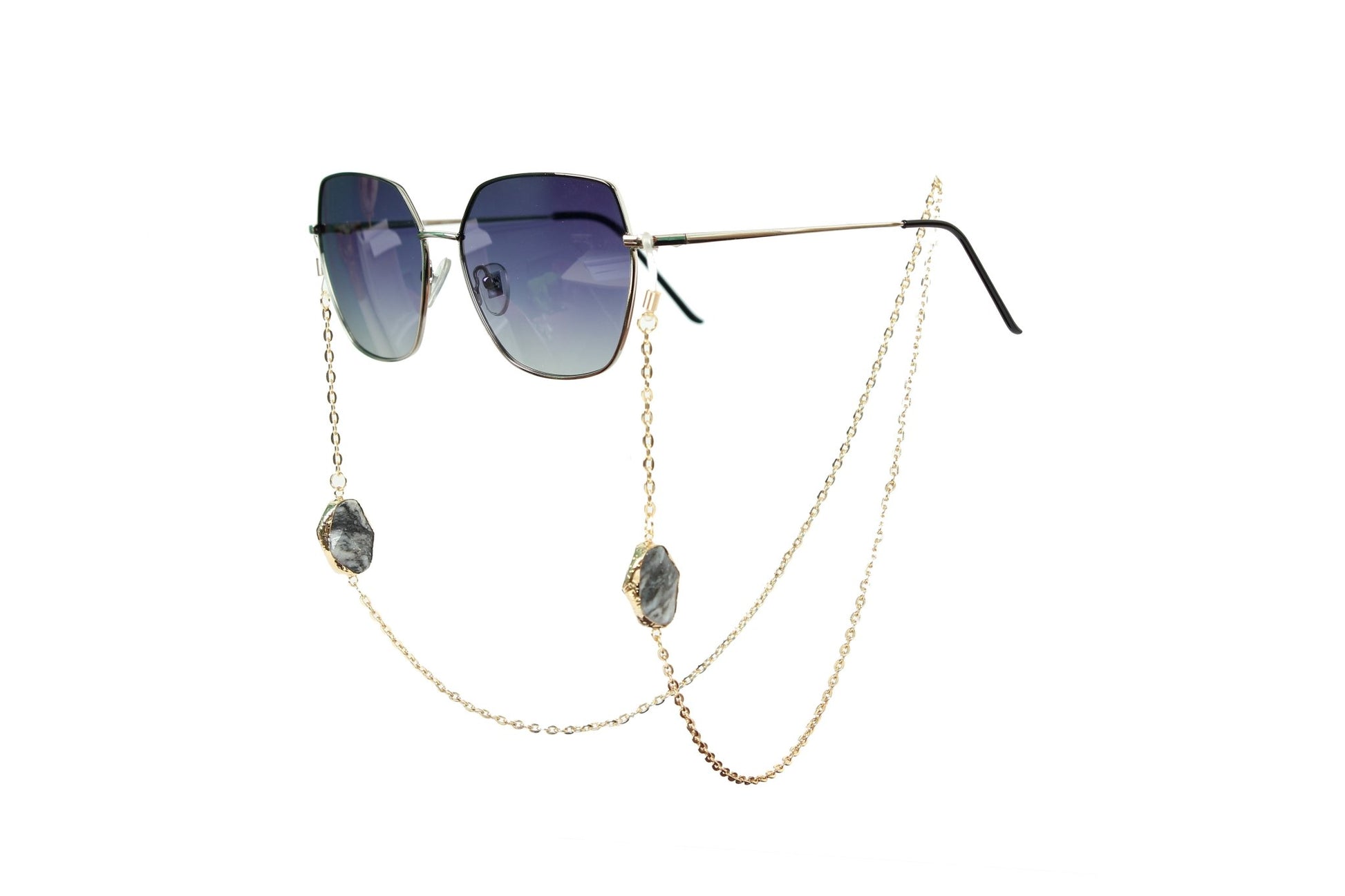 Sunglasses & Eyewear Chain With Natural Black Stone - Mirage5 - 1 - Gio Mia by Feray